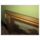 Ornately framed vintage scenery wal...