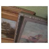 Ornately framed vintage scenery wal...