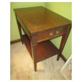 Vintage narrow wood end table with ...