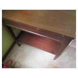 Vintage narrow wood end table with ...