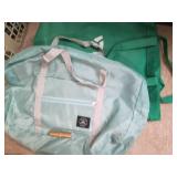 Laundry basket with plastic hangers...