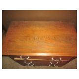 Vintage wood 3-drawer night stand d...