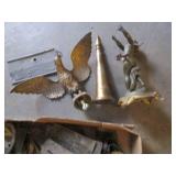 Lot of assorted brass trinkets, sta...