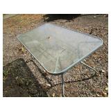 Large Metal framed patio table with...