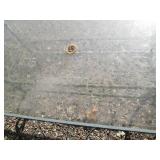 Large Metal framed patio table with...