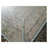 Large Metal framed patio table with...