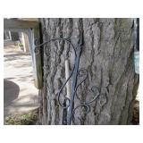 Metal shepherds hook and welcome si...