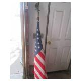 American flag on 5ft pole with eagl...