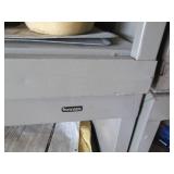 Pair of metal shelves each approx 3...
