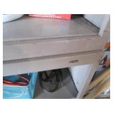 Pair of metal shelves each approx 3...