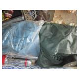 Plastic hangers, metal mixing bowls...