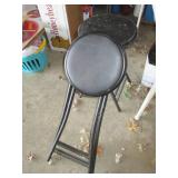 Pair of metal folding stools...