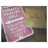 Metal Signs, Stoneware water jug, b...