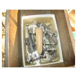 Antique sewing machine in a split w...