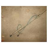 Vintage barrel pump and hose...