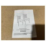 Costway Farmhouse Dining Chair Set of 2 Armless Wooden Chair with Slanted High Backrest (20" x 16" x 36")