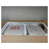 COLAMY Modern Counter Height Bar Stools, Wooden Bar Stools Set of 2, 25 Inch Upholstered Fabric Barstools with Backs and Wooden Legs for Kitchen Island Dining Room Bar Shop, Dark Grey