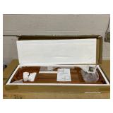 Costway Patio Backless Bench 2-Seater Outdoor Dining Bench Solid Wood Garden Backyard 39.5