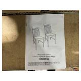 Costway Farmhouse Dining Chair Armless Wooden Chair with Slanted High Backrest Set of 2  (20" x 16" x 36")