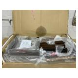 Costway Farmhouse Dining Chair Armless Wooden Chair with Slanted High Backrest Set of 2  (20" x 16" x 36")