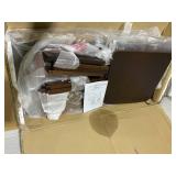 Costway Farmhouse Dining Chair Armless Wooden Chair with Slanted High Backrest Set of 2  (20" x 16" x 36")