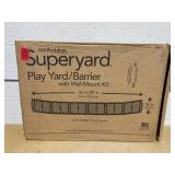 Toddleroo by North States - Superyard Duo Extra Wide Baby Gate & Play Yard: 6 Panel Baby Playpen - Made in USA - 38.5 to 201 Inches Wide - 26 Inches Tall - Light Gray