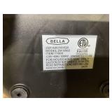 BELLA 2 qt Manual Air Fryer Oven and 5-in-1 Multicooker with Removable Nonstick and Dishwasher Safe Crisping Tray and Basket, 1200 Watt Heating System, Matte Black