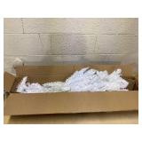 Goplus 6FT Pencil Christmas Tree, Artificial Slim White Christmas Tree with 340 PVC Needles & Folding Metal Stand, Unlit Xmas Tree for Home Office Shops Hotels Decoration