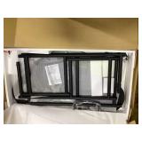 HOMGX Home Bar Table, Wine Bar Cabinet for Liquor, 3-Tier Storage Corner Bar Unit with Glass Holder, Metal Guardrails, Wine Racks, Coffee Bar Counter Table for Living Room Kitchen Pub (Black) 	48"D x 