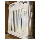 Costway 81CM 6-Panel Dog Playpen with Secure Locking Door and Ground Stakes 129 x 65 x 81 cm (L x W x H)