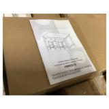 Giantex 3 Piece Pub Dining Set, Counter Height Pub Table with 2 Saddle Bar Stools, Tavern Collection Table Set for Living Room, Kitchen, Small Space (Brown & Milky White) 36 x 26 x 36.5 inches