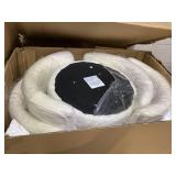 COSTWAY Counter Height Bar Stools Set of 4, 24.5 Inch Boucle Modern Barstools w/Curved Backrest, Metal Frame, Comfy Footrest, Upholstered Island Chairs for Dining Room, Kitchen, Cafe, 400 LBS Max Load