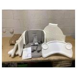 Costway 5-In-1 Baby Wooden Convertible High Chair -Gray (USED)