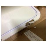 Costway 2 Door White Mid Century Modern Bedside Table 40 x 39 x 49 cm (L x W x H) (Transit Damage)