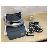 INFANS Lightweight Baby Stroller, Compact with One-Hand Fold, Travel Stroller for Airplane with Cup Holder, 5-Point Harness, Foot Cover, Canopy, Infant for 0-36 Month (Grey) (USED)