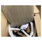 Costway Patio Swivel Chair 2 PCS Outdoor Bistro Dining Chair Blossom Pattern Backrest Overall Dimension: 27.5