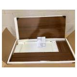 Costway 2-Tier Geometric Coffee Table with Storage Shelves for Living Room and Reception Room 31" x 16" x 13" (L x W x H) Maybe Missing Harware