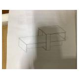 Costway 2-Tier Geometric Coffee Table with Storage Shelves for Living Room and Reception Room 31" x 16" x 13" (L x W x H) Maybe Missing Harware