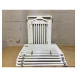 Costway 81CM 6-Panel Dog Playpen with Secure Locking Door and Ground Stakes 129 x 65 x 81 cm (L x W x H)