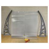 Costway 48 x 40 Inch Outdoor Front Door Window Awning Door Canopy Exterior