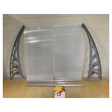 Costway 48 x 40 Inch Outdoor Front Door Window Awning Door Canopy Exterior