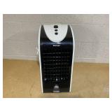 Costway 10-in 110 -Volt 3 -Speed Indoor Black + white Pedestal Fan (Missing 1 Wheel)