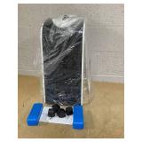 Costway 10-in 110 -Volt 3 -Speed Indoor Black + white Pedestal Fan (Missing 1 Wheel)