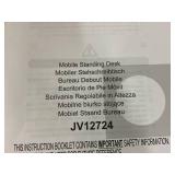 Costway JV12724DK Mobile Standing Desk Height Adjustable Overbed Bedside Table with Cup Holder - Black