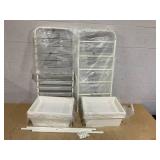 SlickBlue 15-Drawer Rolling Storage Cart with Metal Frame and Colorful Drawers for Office, Home, and Garage 	21"D x 13"W x 7"H