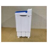 COSTWAY Portable Washing Machine, 2-in-1 Twin Tub  Capacity Laundry Washer(11lbs) and Spinner(6.6lbs) with Control Knobs, Timer Function, Drain Pump, Perfect for Home Apartment RV, Blue