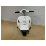 OLAKIDS Vespa Scooter Kids Motorcycle by OLAKIDS, 6V Ride on Electric Motorcycle with Training Wheels, Headlight, Battery Powered 3 Wheels Toy Gift with LED Headlight Horn for Boys Girls (White) (Miss