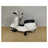 OLAKIDS Vespa Scooter Kids Motorcycle by OLAKIDS, 6V Ride on Electric Motorcycle with Training Wheels, Headlight, Battery Powered 3 Wheels Toy Gift with LED Headlight Horn for Boys Girls (White) (Miss