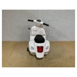 OLAKIDS Vespa Scooter Kids Motorcycle by OLAKIDS, 6V Ride on Electric Motorcycle with Training Wheels, Headlight, Battery Powered 3 Wheels Toy Gift with LED Headlight Horn for Boys Girls (White) (Miss