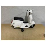 OLAKIDS Vespa Scooter Kids Motorcycle by OLAKIDS, 6V Ride on Electric Motorcycle with Training Wheels, Headlight, Battery Powered 3 Wheels Toy Gift with LED Headlight Horn for Boys Girls (White) (Miss